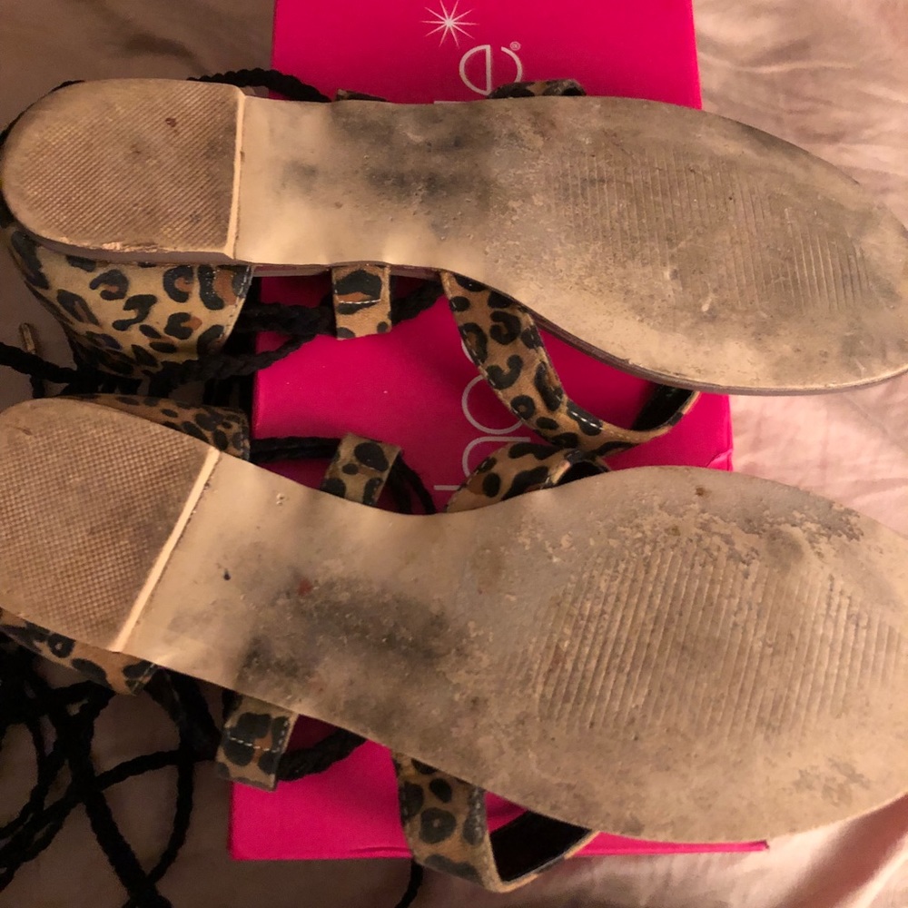 Leopard Print Sandals - Picture 2 of 3